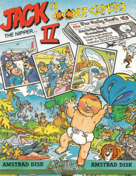 Jack The Nipper II: In Coconut Capers box art for Amstrad CPC